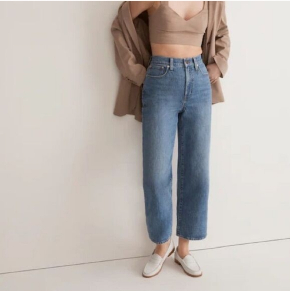 MADEWELL THE PERFECT VINTAGE WIDE LEG CROP JEANS